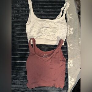 Two ribbed crop tops (SIZE S & M)